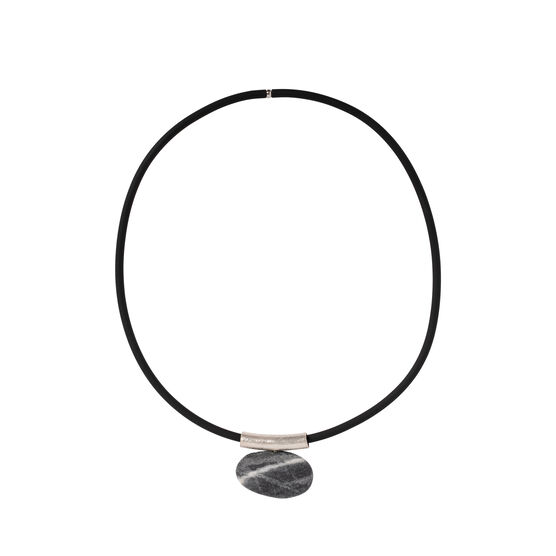 Large river stone pendant necklace